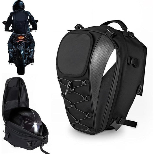 Motorcycle Rear Seat Helmet Large Capacity Cycling Travel Backpack Waterproof Rear Bag Knight Equipment