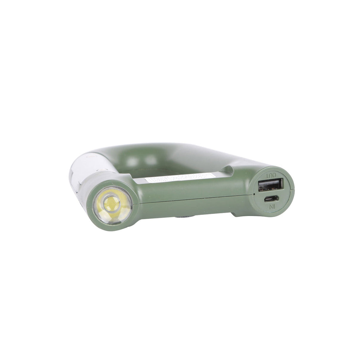 2200mAh Power Bank w/Emergency Flashlight Compass Carabiner-Shaped Hiking Camping Use