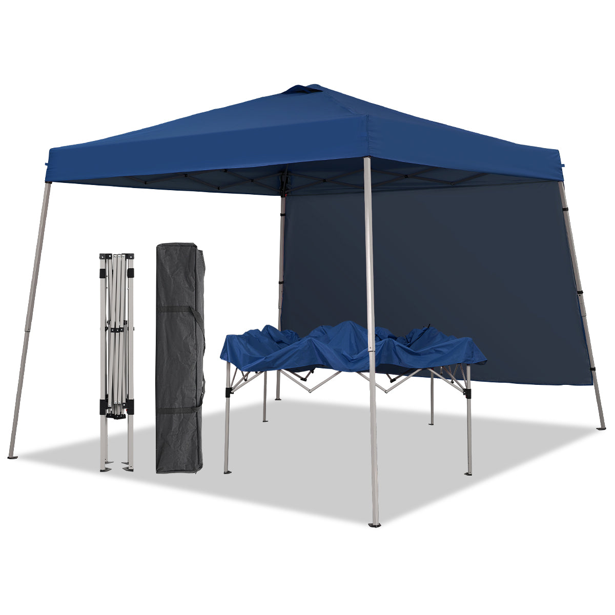Ainfox 8ft x10ft Pop Up Canopy Tent, Portable Gazebo, Outdoor Canopy for Events With 1/2 SideWall