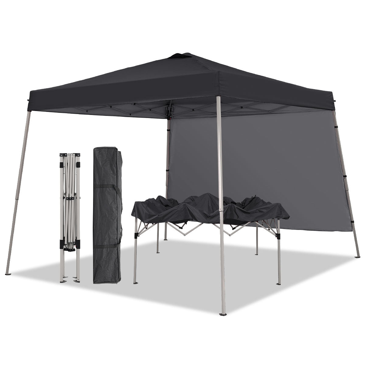 Ainfox 8ft x10ft Pop Up Canopy Tent, Portable Gazebo, Outdoor Canopy for Events With 1/2 SideWall