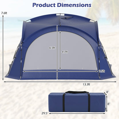 Large Beach Tent for 12-15 People with Removable Sidewalls