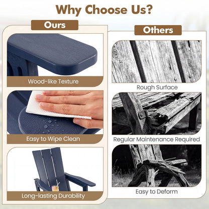 Adirondack Chair with Cup Holder - HDPE Outdoor Seating
