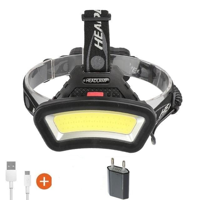 Rechargeable Usb Headlamp 500m Long Range Waterproof Headlight Lightweight Flashlight Hight Lumens Adjustable  Floodlight  For Outdoor Searchlight Hiking Camping Running Fishing Best Headlamps