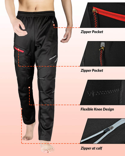 Men's Thermal Fleece Windproof Cycling Pants